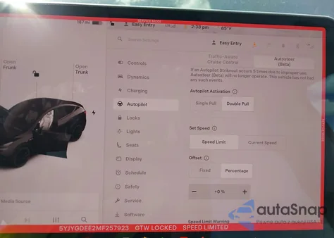 2021 Tesla Model Y Long Range Dual Motor All-Wheel Drive z USA, uszkodzony, nr VIN 5YJYGDEE2MF257923